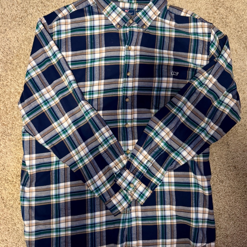 vineyard vines Plaid Flannel Sport Shirt
